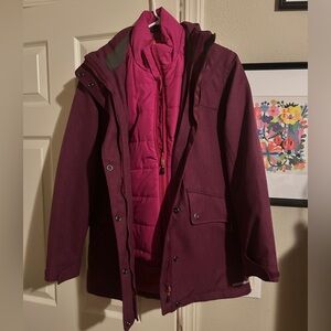Marmot 3 in 1 winter coat. Shell and puffy.